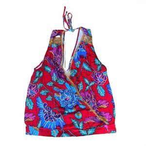 Tiny Anthropologie Women's Floral Halter Top SZ M